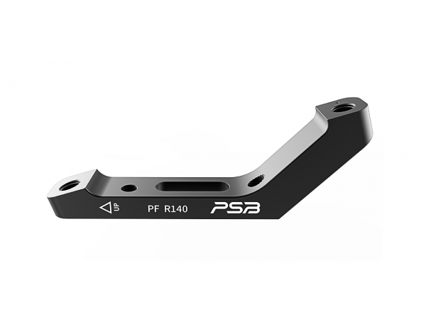 This adpater allows the use PM calipers on a FM front fork. 
<br>140mm Rotors are compatible.