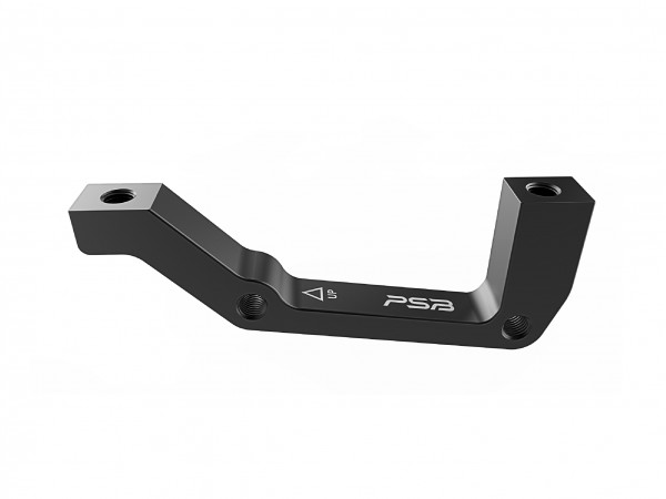 This adapter allows the use of 180mm rotors with PM calipers on a IS rear frame.